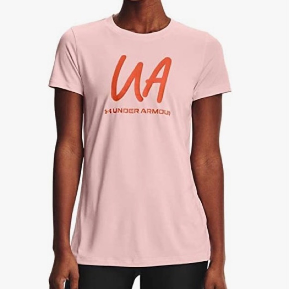 New! Under Armour Tech Twist women’s size large heatgear short sleeve shirt pink